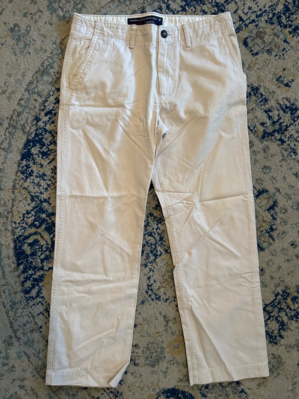 American Eagle Outfitters Men's Cream Chino Pants